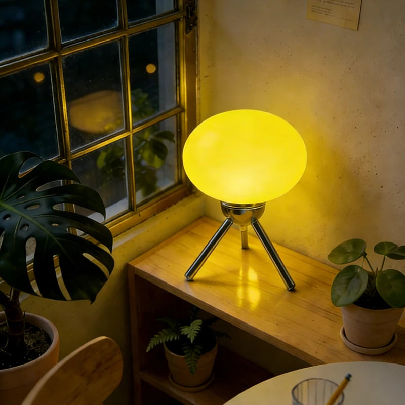Glass Mushroom Table Lamp
