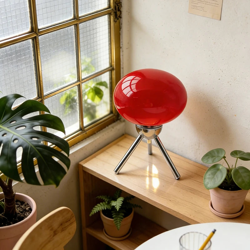 Glass Mushroom Table Lamp