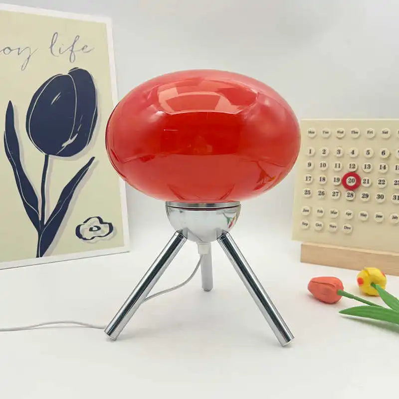 Glass Mushroom Table Lamp