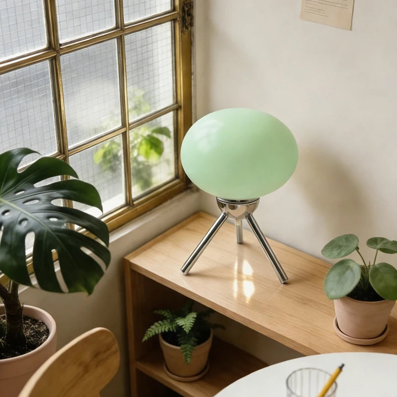 Glass Mushroom Table Lamp
